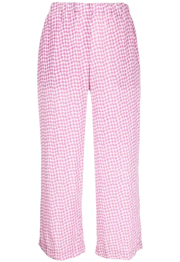 Marni rutiga trekvartsbyxor - Rosa