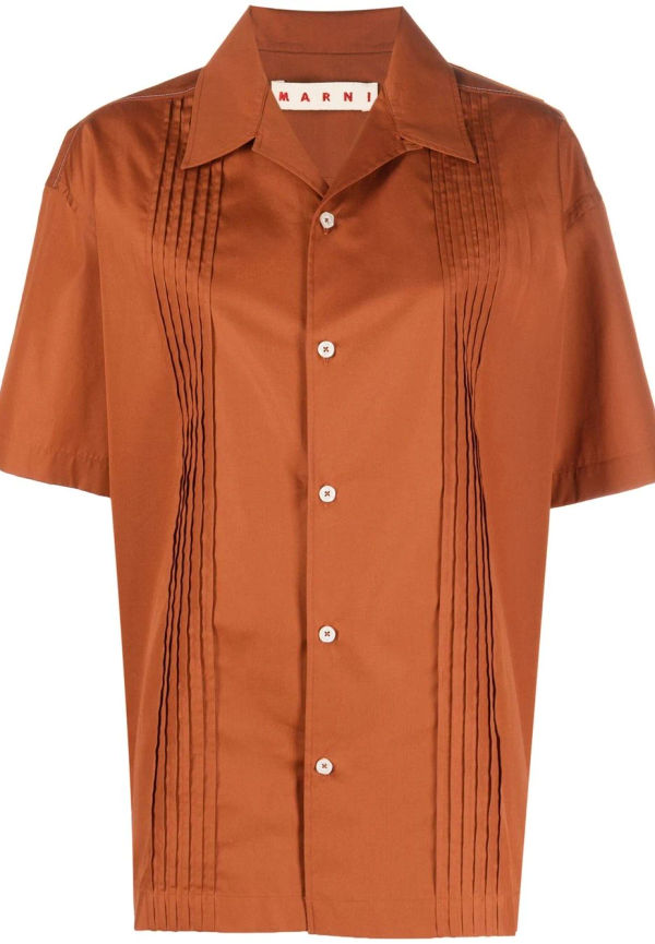 Marni t-shirt med plisserad effekt - Orange