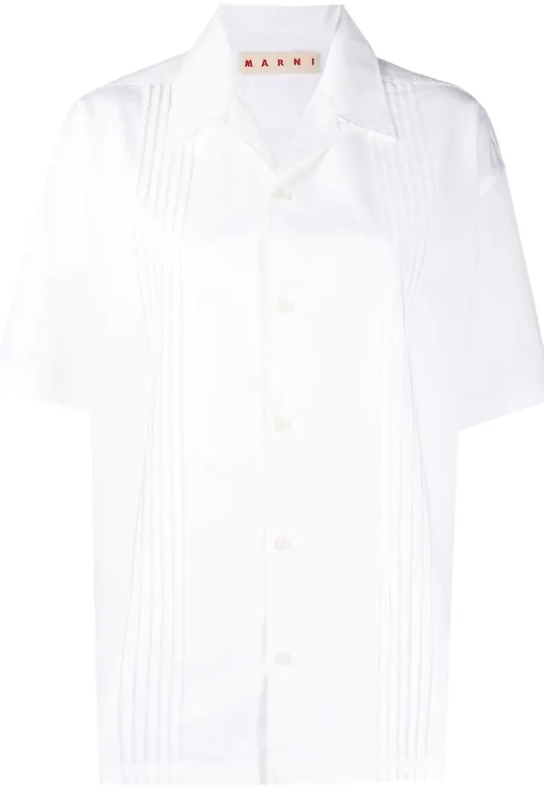 Marni t-shirt med plisserad effekt - Vit
