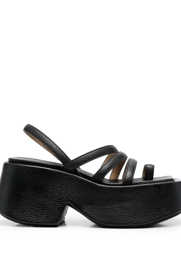 Marsèll slingback-platåsandaler - Svart