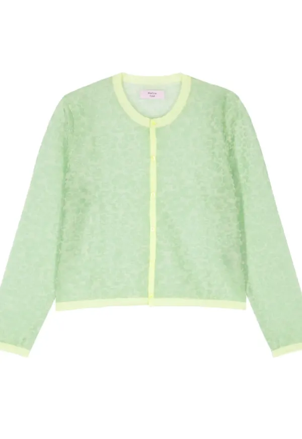 Martine Rose blommig kofta i jacquard - Grön