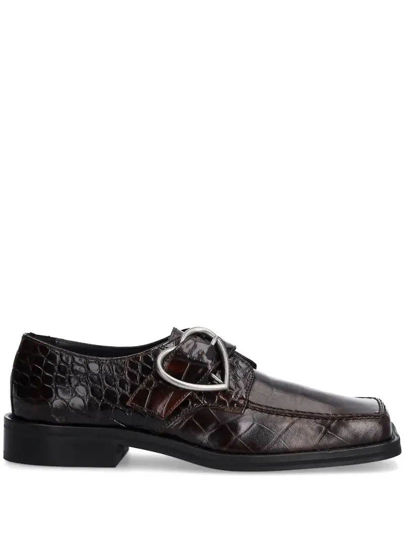 Martine Rose loafers med hjärtformat spänne - Brun