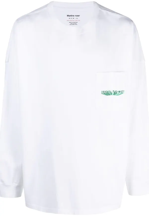 Martine Rose långärmad t-shirt - Vit
