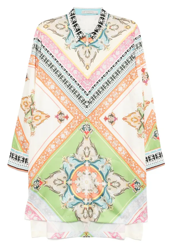 Mary Katrantzou Verona skjortklänning - Gul