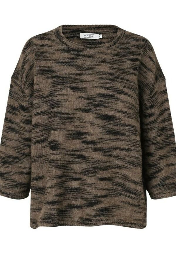 Masai - Stickade tröjor & koftor - Brun - Dam - Storlek: 2Xl,Xl,L,M,S