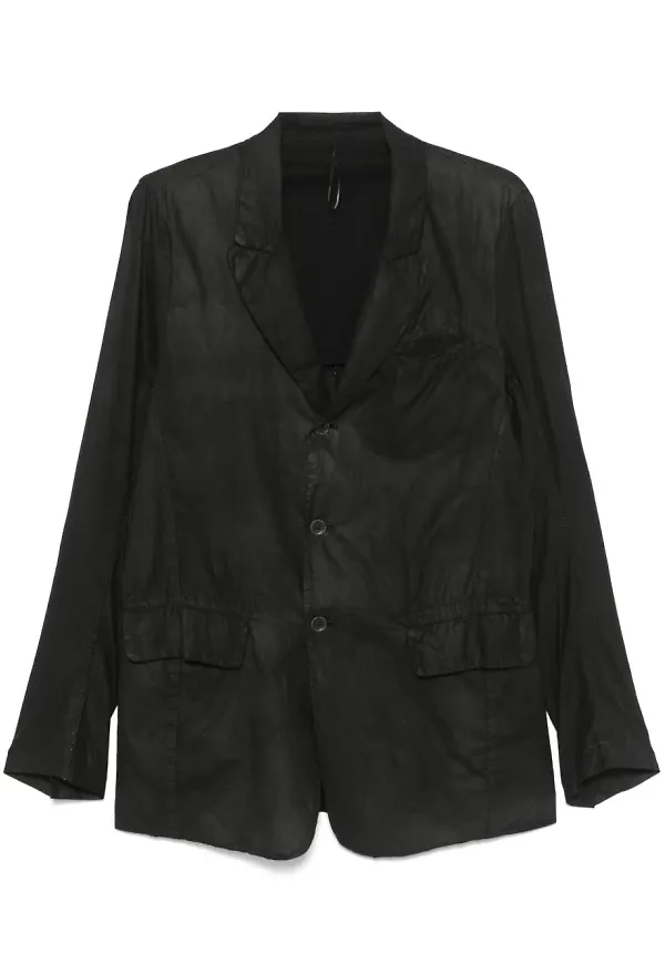 Masnada blazer med skrynklad effekt - Svart