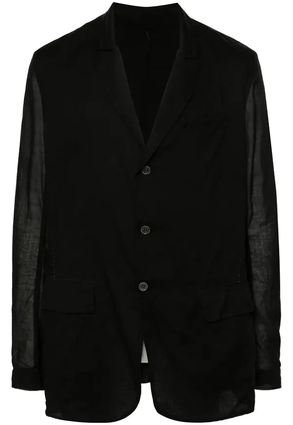 Masnada halvskir enkelknäppt blazer - Svart