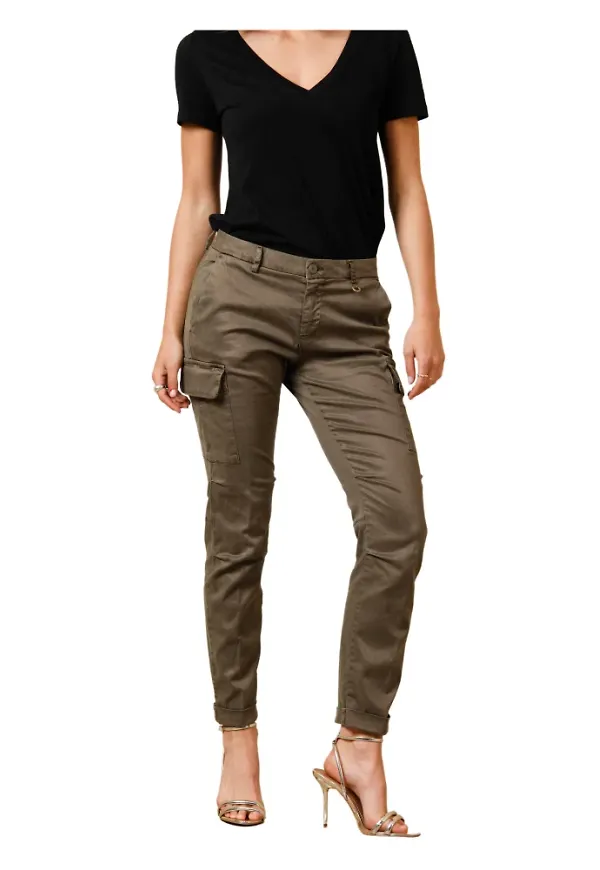 Mason's Straight Trousers Grön, Dam