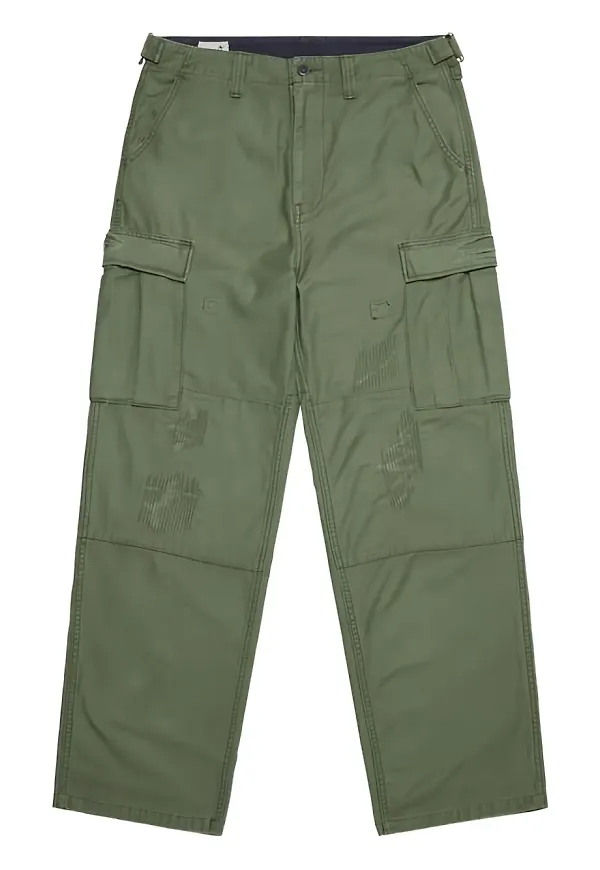 Mastercraft Union cargobyxor med brodyr - Grön