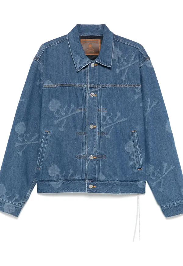 Mastermind World jeansjacka med monogram - Blå