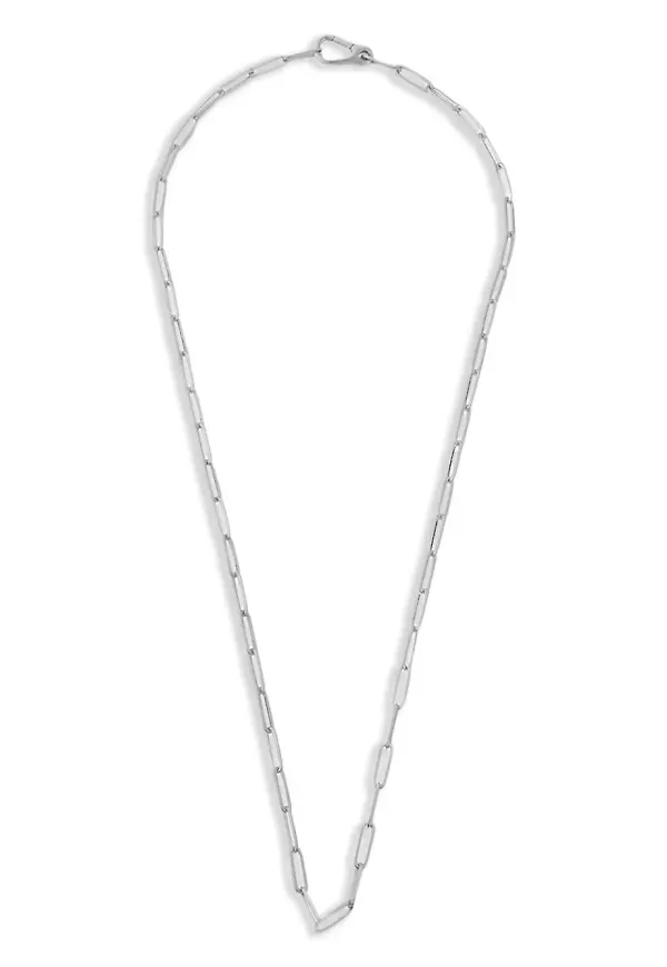 Mateo Paper Clip halsband i sterlingsilver - Silverfärgad