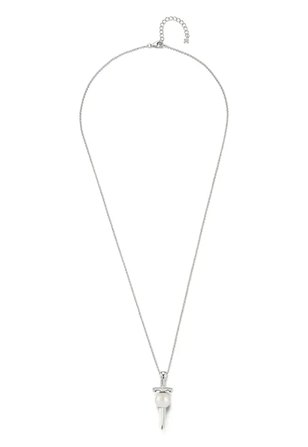 Mateo Sword pärlhalsband i sterlingsilver - Silverfärgad