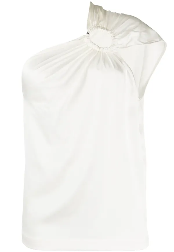 Materiel enaxlad blus - Vit