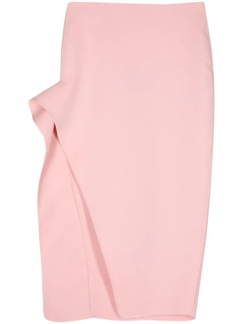 Maticevski midikjol med draperad detalj - Rosa