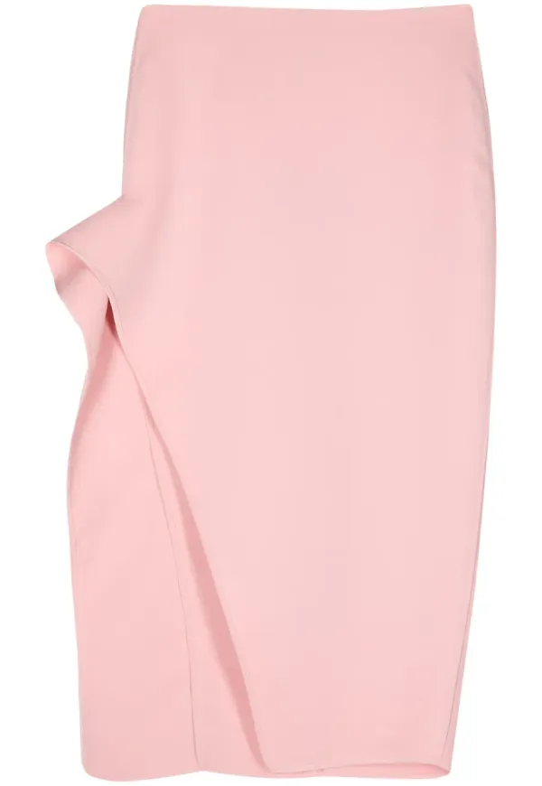 Maticevski midikjol med draperad detalj - Rosa