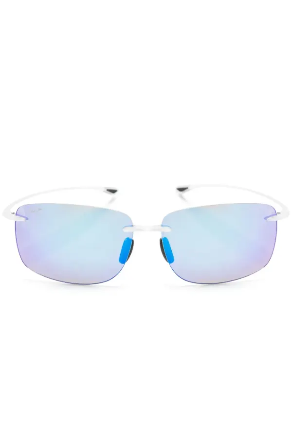 Maui Jim Hema rektangulära solglasögon - Vit