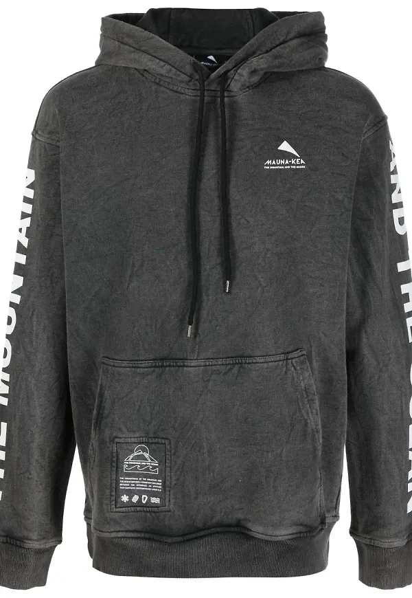 Mauna Kea hoodie med blekt effekt - Grå