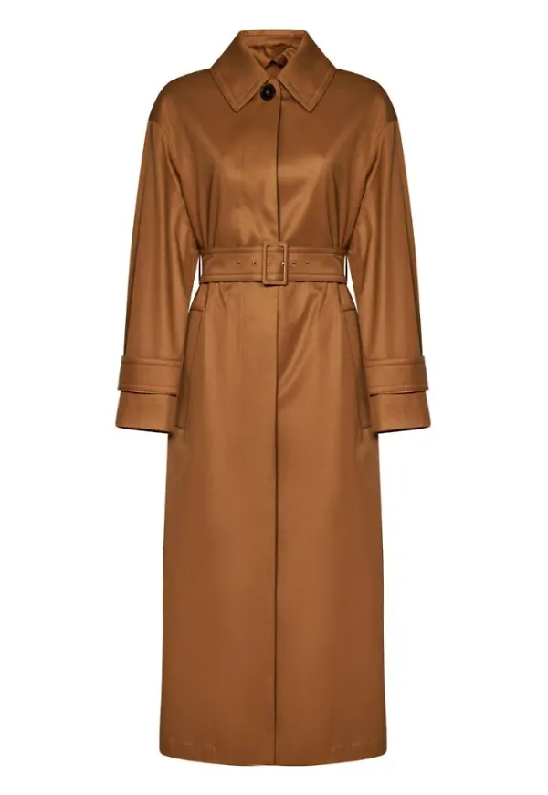 Max Mara, Kappa, Dam, 2Xs, Klassisk Kamel Trenchcoat