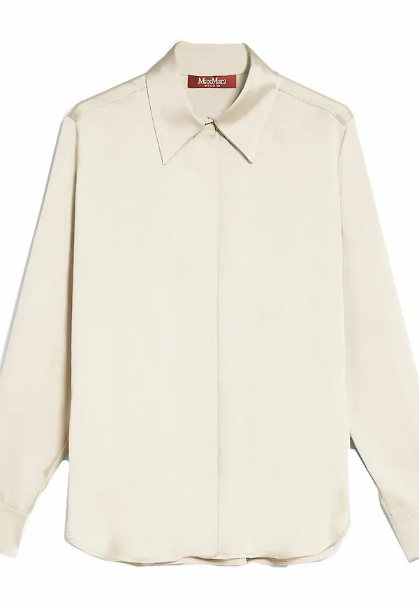 Max Mara Studio - Skjortor - Beige - Dam - Storlek: L