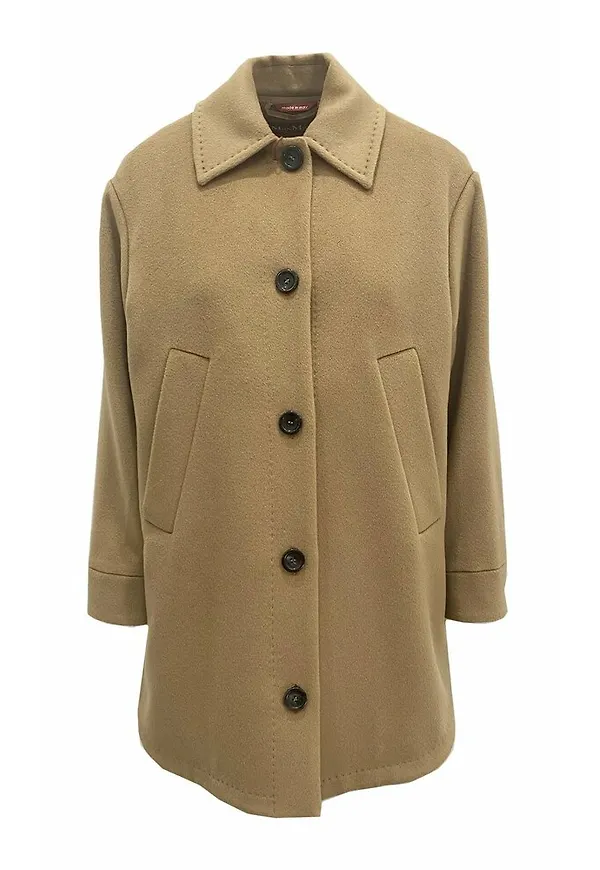 Max Mara Studio - Ullkappor - Beige - Dam - Storlek: S,Xs,3Xs