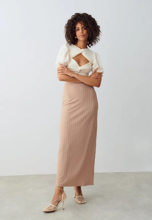Maxi lurex skirt