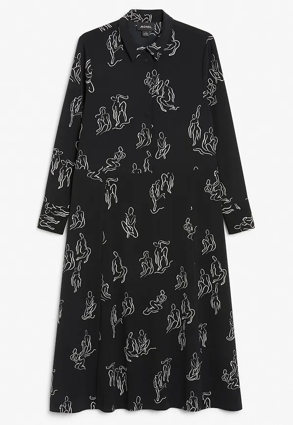 Maxi shirt dress - Black