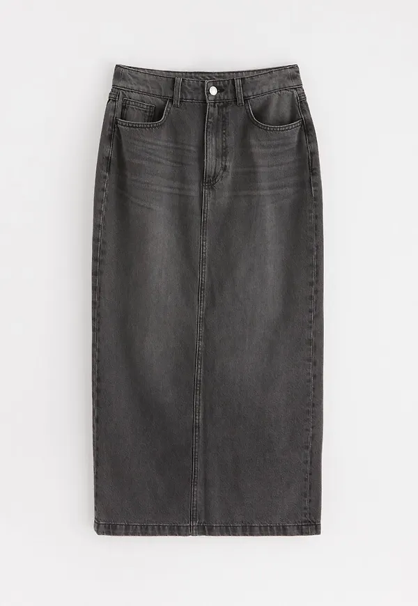 Maxikjol i denim