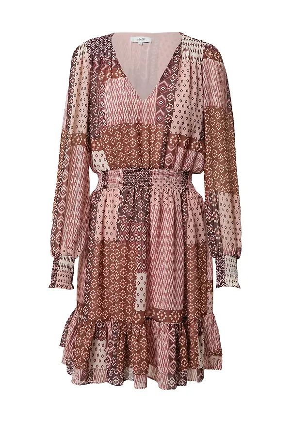 mbym Klänning 'Maddalena' rosa / röd / vit