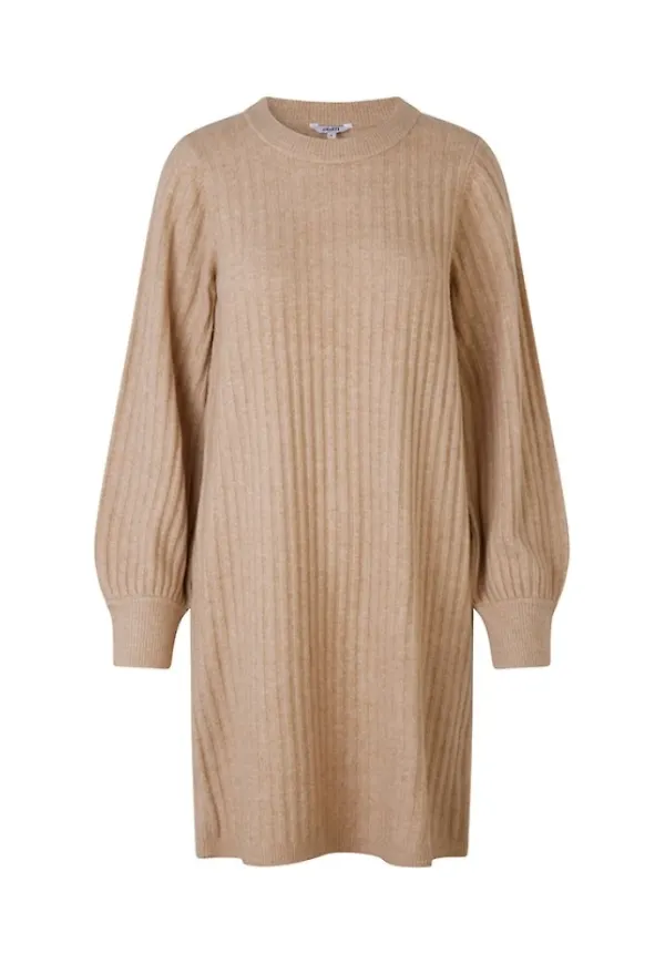 mbyM Stickad klänning Beige, Dam