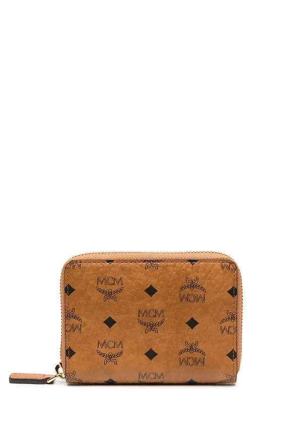 MCM plånbok med logotyp - Brun