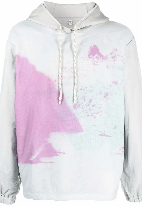 MCQ hoodie med abstrakt tryck - Grön
