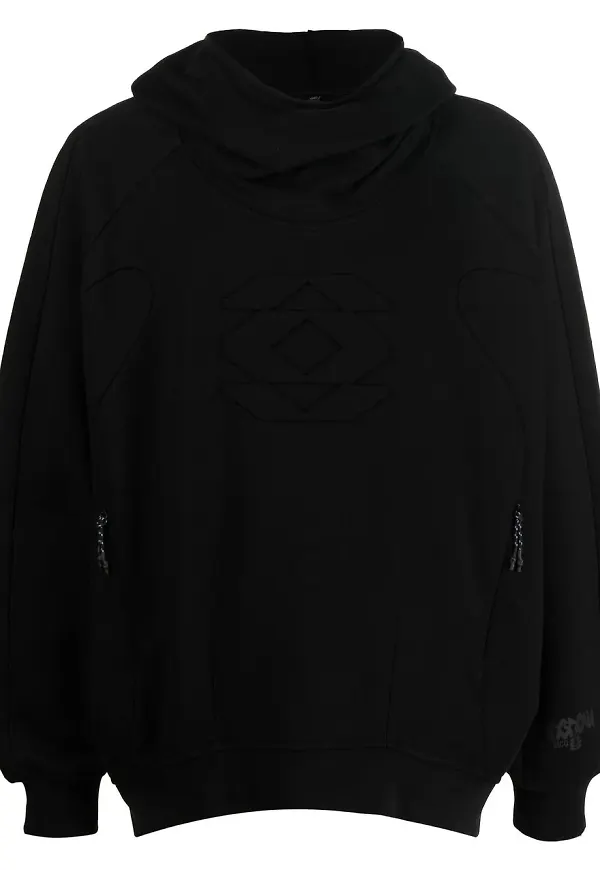 MCQ hoodie med präglad detalj - Svart
