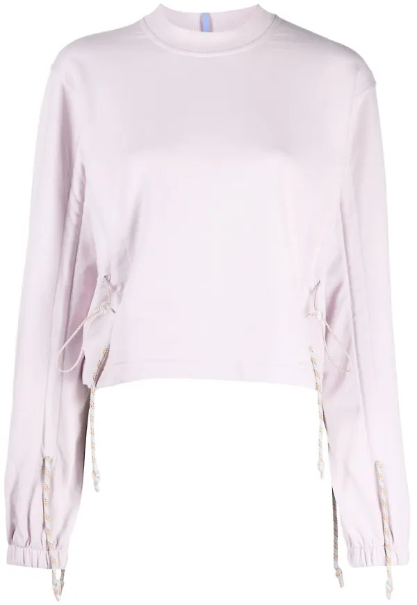 MCQ sweatshirt med dragsko och rundad hals - Rosa