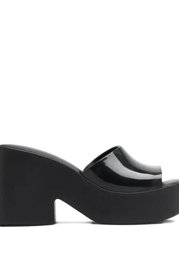 Melissa sandaler med blockklack - Svart