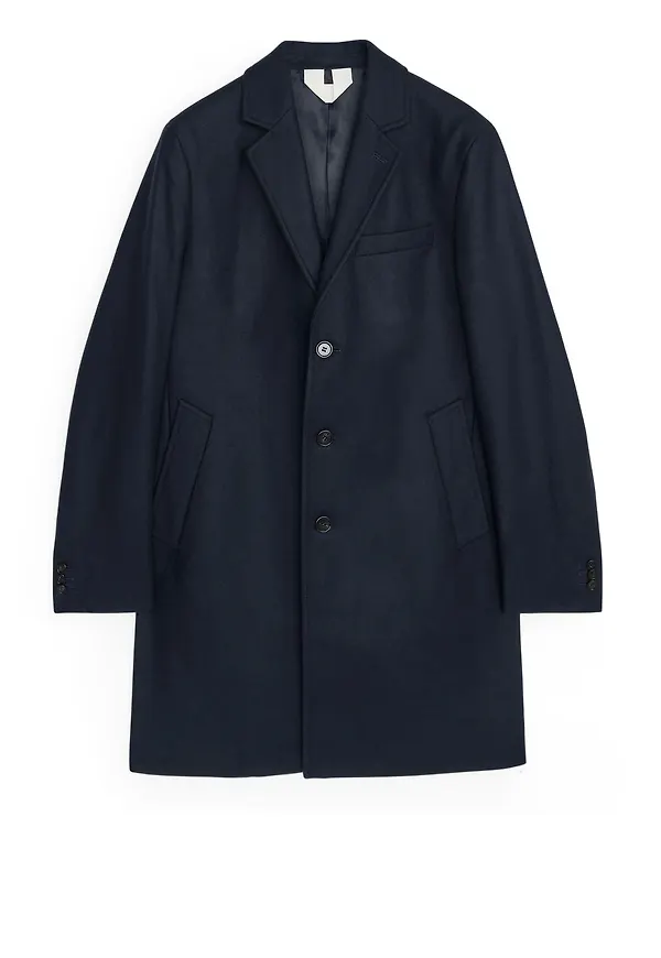 Melton Wool Topcoat - Blue