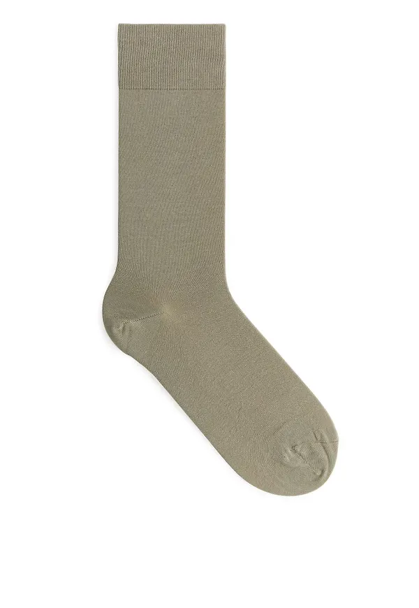 Mercerised Cotton Socks - Green