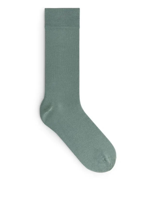 Mercerised Cotton Socks - Green