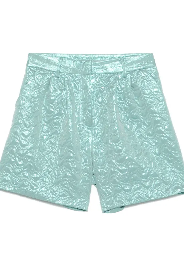 Merci shorts med laméeffekt - Blå