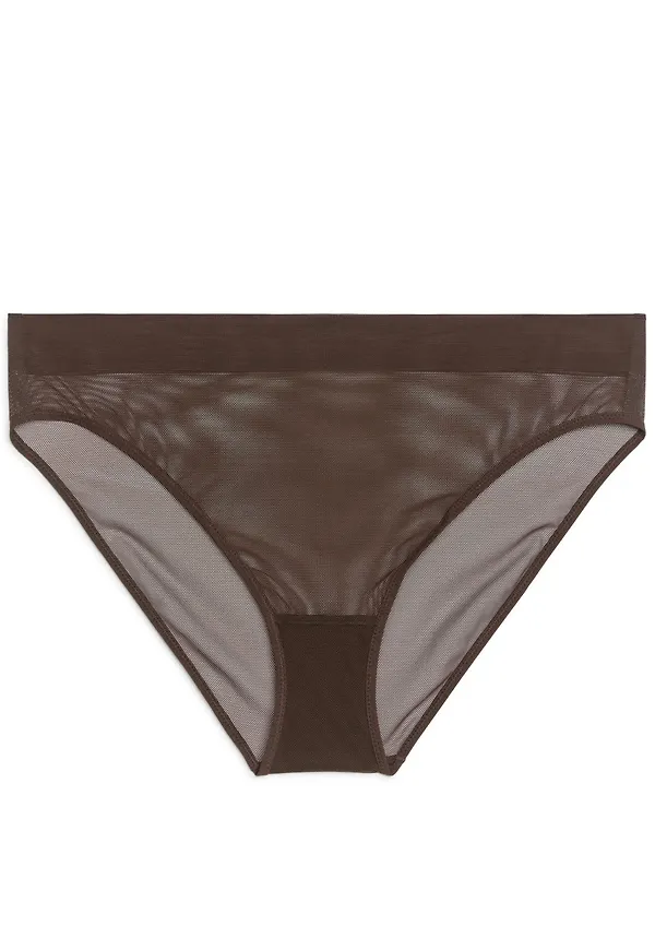 Mesh Briefs - Brown