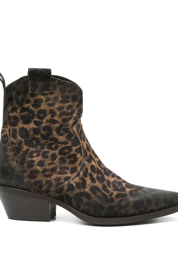 Metisse leopardmönstrade stövlar 50 mm - Brun