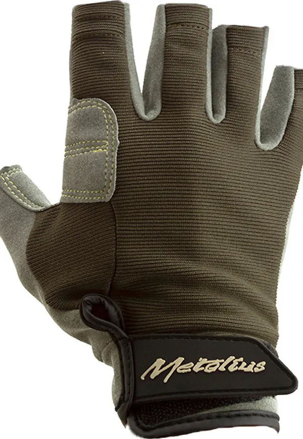 Metolius Climbing Talon Belay Glove 3/4 Gray/olive
