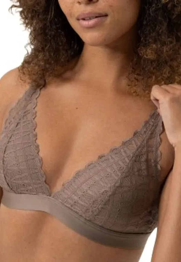 Mey BH Poetry Temptation Lace Triangle Bra Ljusbrun X-Large Dam