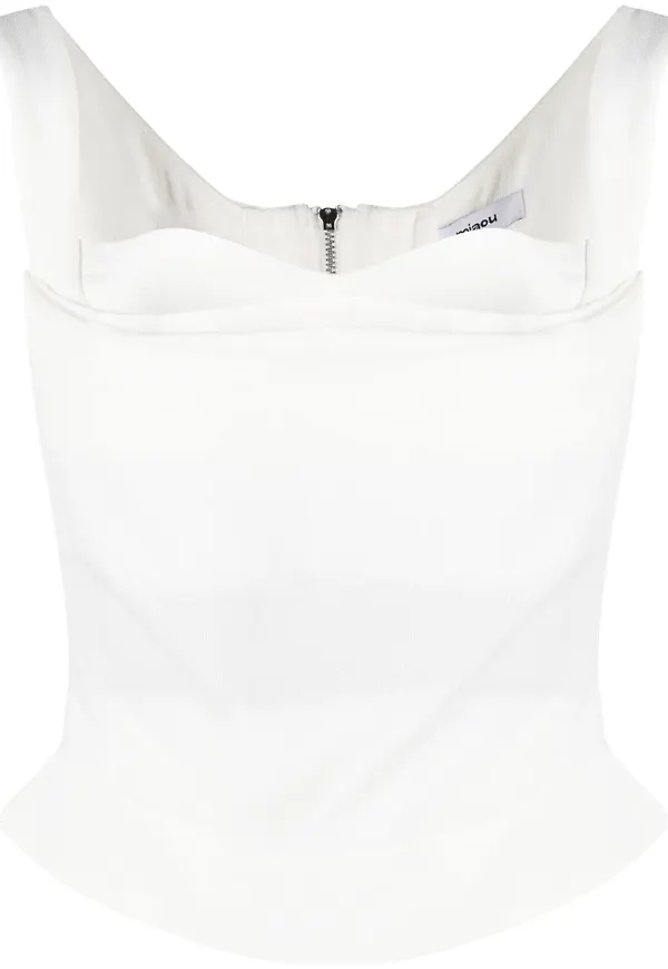 Miaou Imogene draperad korsett - Vit