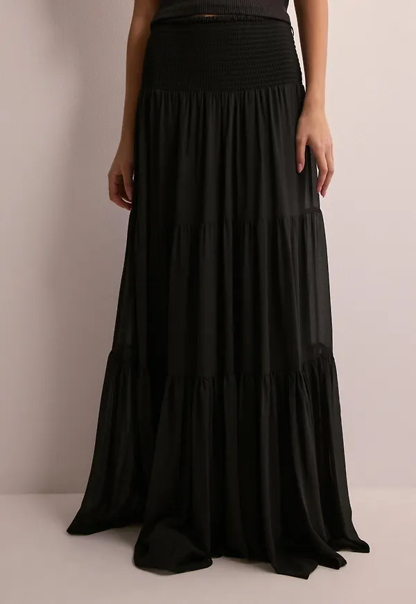 Michael Kors - Svart - Smocked Maxi Skirt