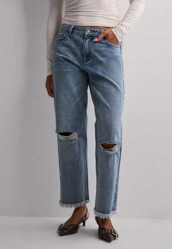 Michael Kors - Blå - Frayed Distressed Jean