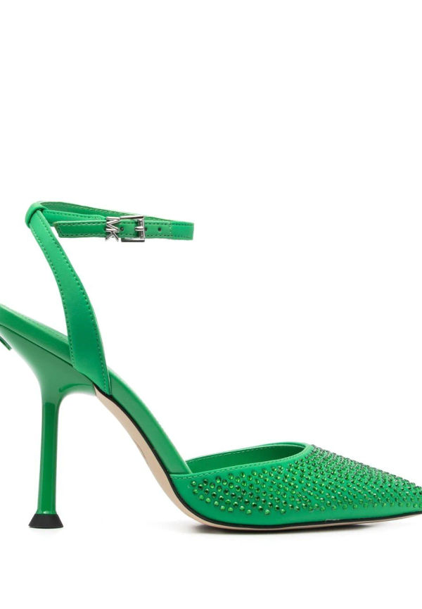 Michael Kors Collection läderpumps med strass - Grön