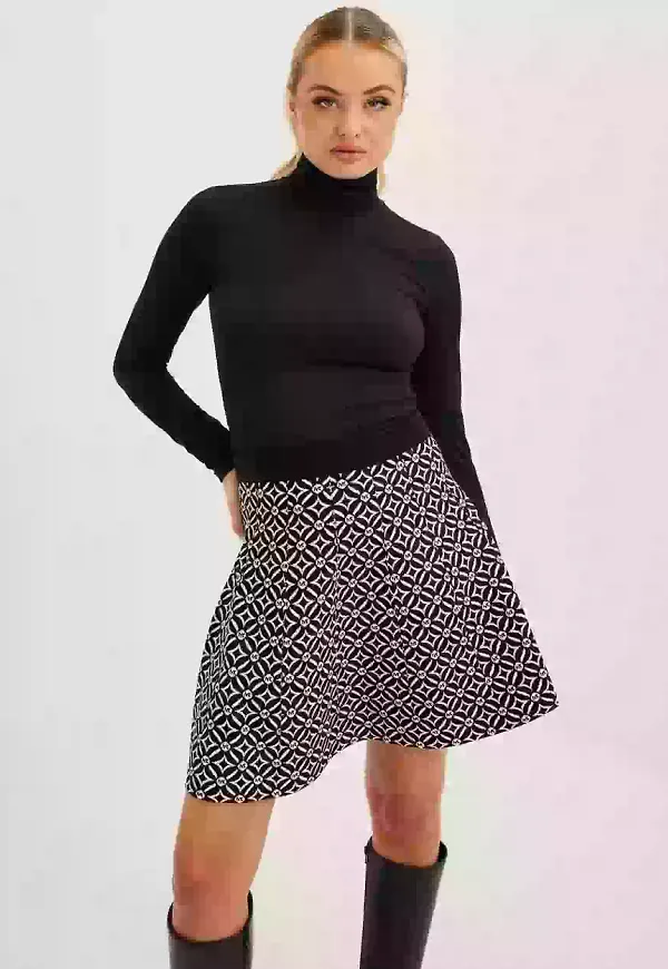 Michael Kors Mk Logo Tie Mini Skrt Minikjolar Black