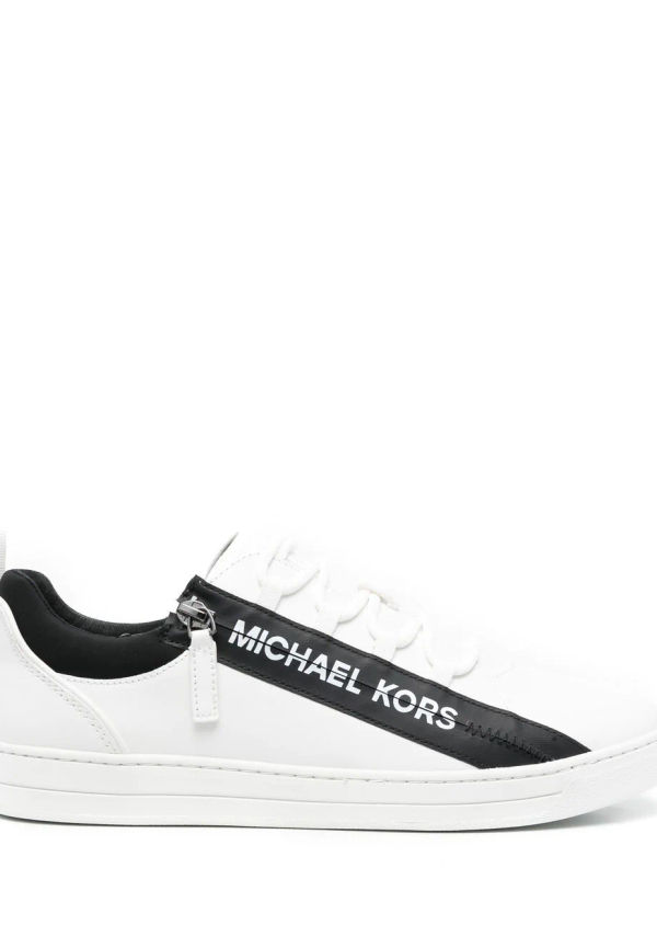 Michael Kors sneakers med logotyp och dragkedja - Vit