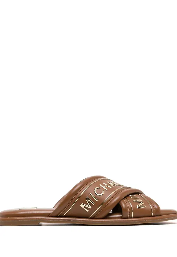 Michael Michael Kors Gideon tofflor med logotyp - Brun