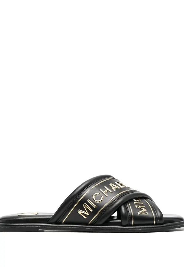 Michael Michael Kors Gideon tofflor med logotyp - Svart